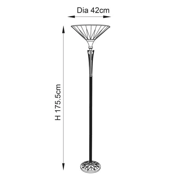 Vogue Samuel Traditional Uplighter Floor Lamp - Image 6