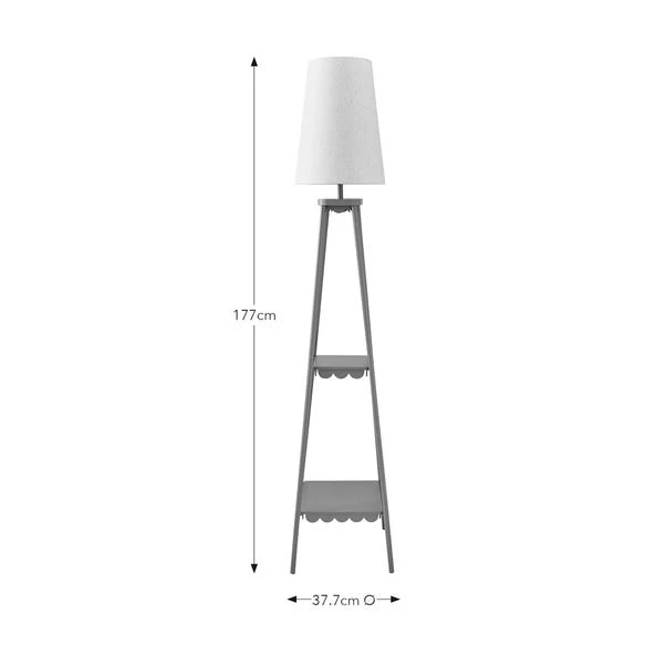 Remi Shelved Tripod Floor Lamp - Image 18
