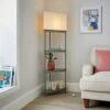 Remi Shelved Corner Floor Lamp