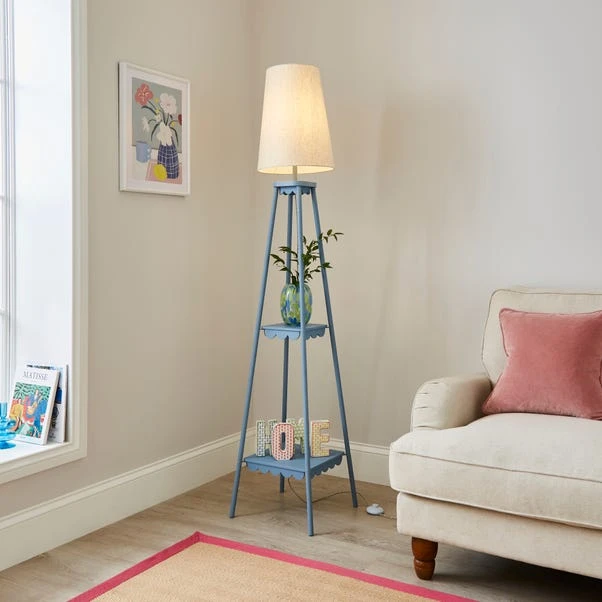 Remi Shelved Tripod Floor Lamp - Image 7