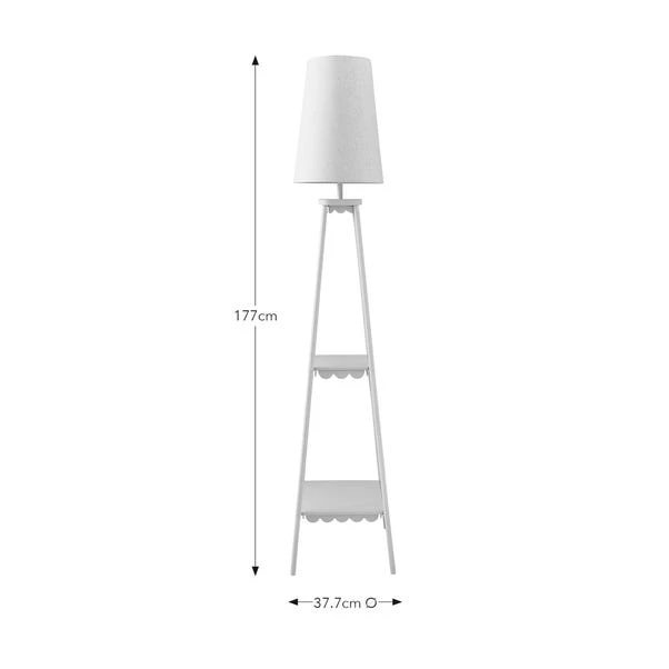 Remi Shelved Tripod Floor Lamp - Image 12
