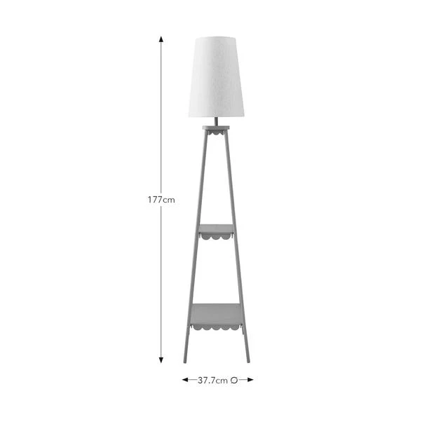 Remi Shelved Tripod Floor Lamp - Image 6