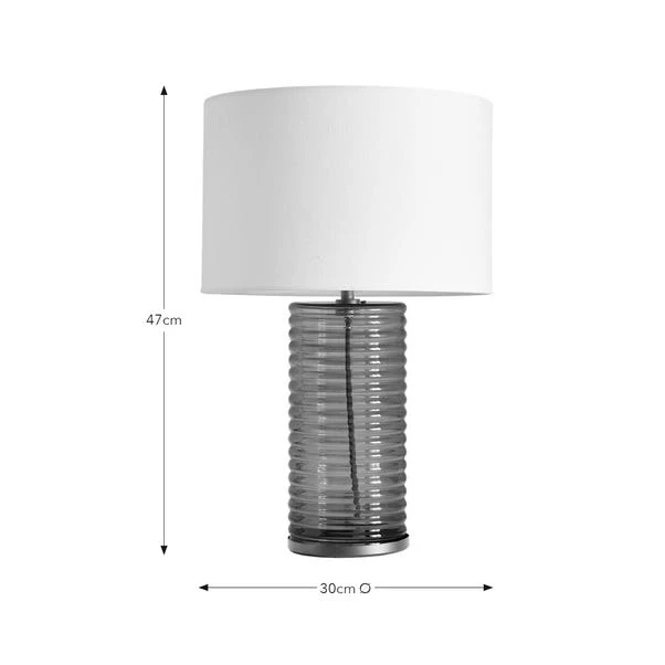 Nico Ribbed Glass Table Lamp - Image 6
