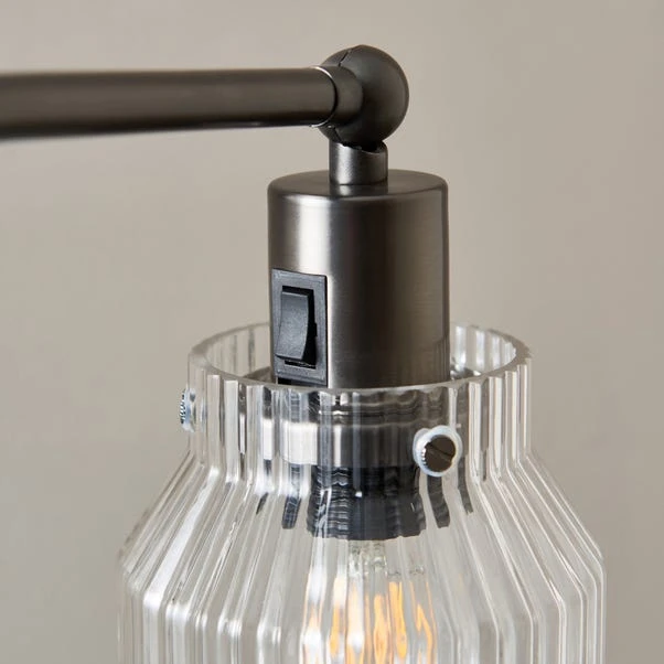 Tobias Industrial Ribbed Adjustable Floor Lamp - Image 3