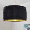 Sawyer Pleated Velvet Drum Lamp Shade