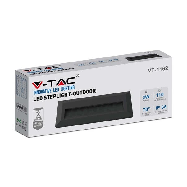 Set Of 4 V-TAC 3W Indoor Outdoor Rectangular Step Lights - Image 20