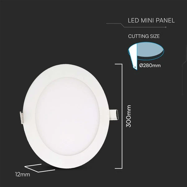 Set Of 2 V-TAC 24 LED 3-in-1 Mini Panel Lights - Image 5