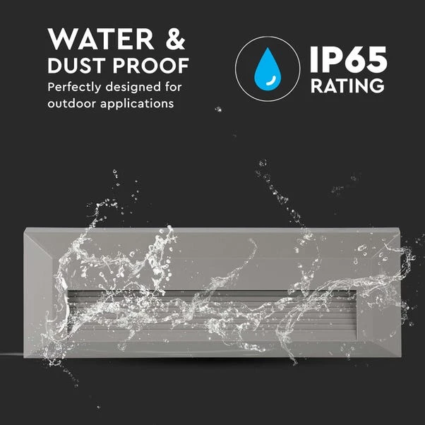 Set Of 4 V-TAC 3W Indoor Outdoor Rectangular Step Lights - Image 3