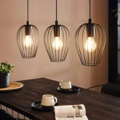 EGLO Newtown Mid Century Industrial 3 Light Adjustable Diner Ceiling Light