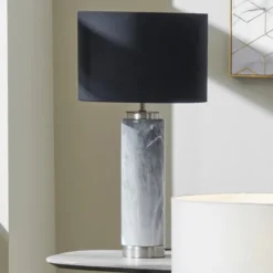 Return - Carrara Grey Tall Table Lamp
