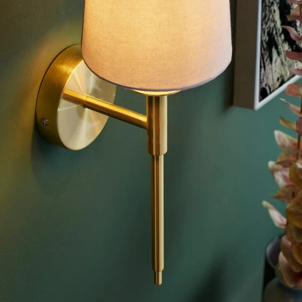 Return - Vogue Callan Wall Light, Brushed Gold - Image 4